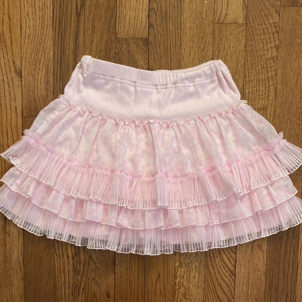 mezzo piano pink ruffle tiered skirt 🎀 japanese size... - Depop