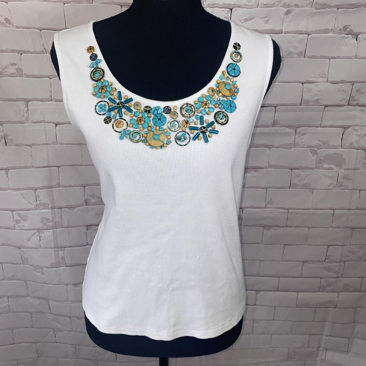 Ruby Rd. Women's Tank top - White/Multi - L – Rub… - image 1