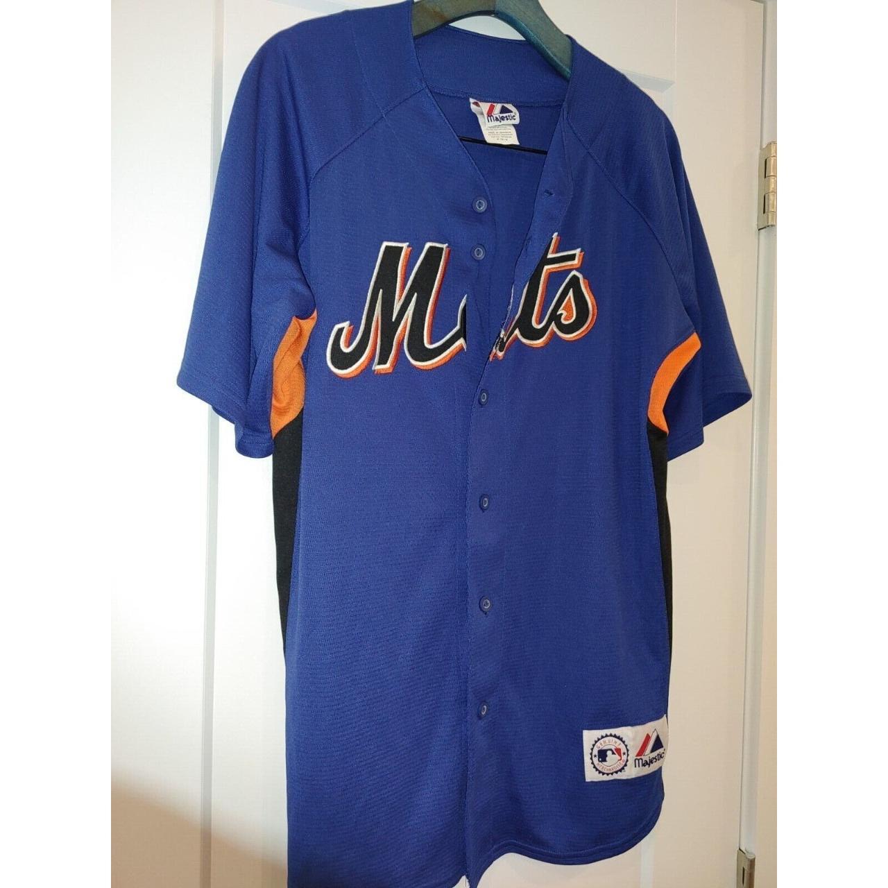 MLB New York Mets Majestic Blue Blank Baseball - Depop