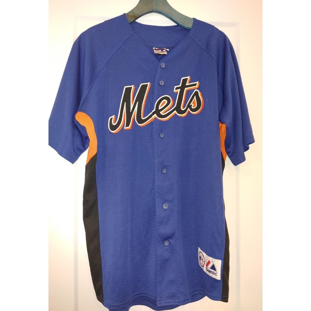 MLB New York Mets Majestic Blue Blank Baseball - Depop