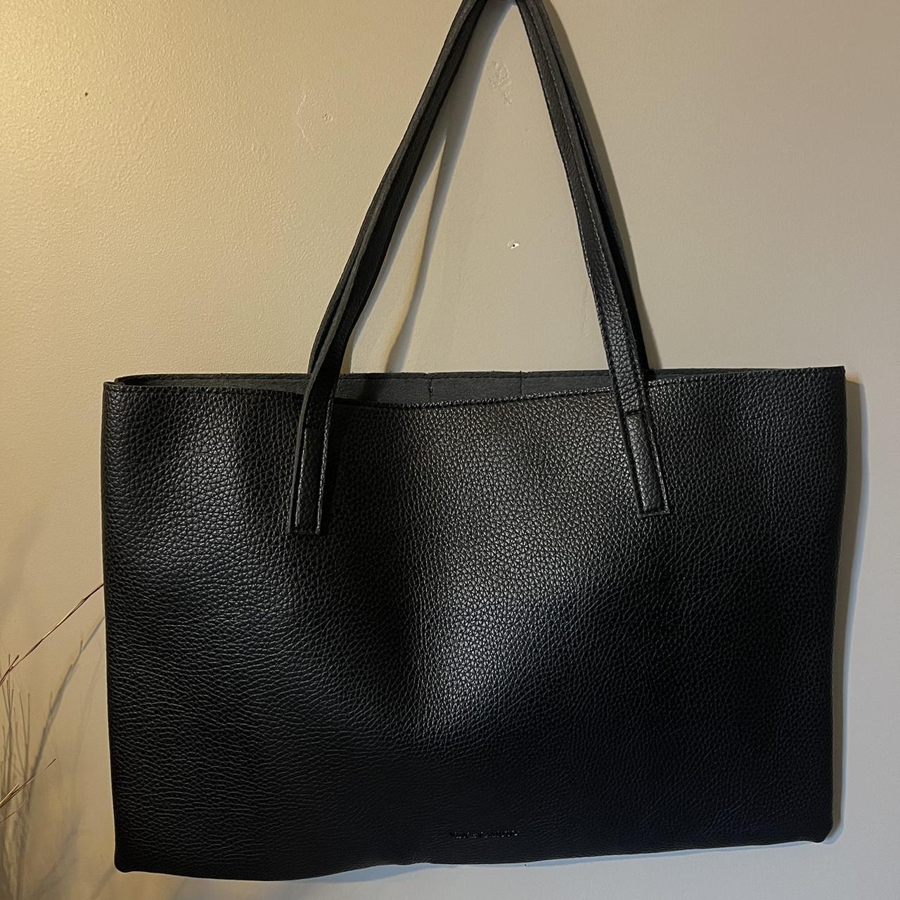 Vince Camuto black vegan leather shoulder bag Depop