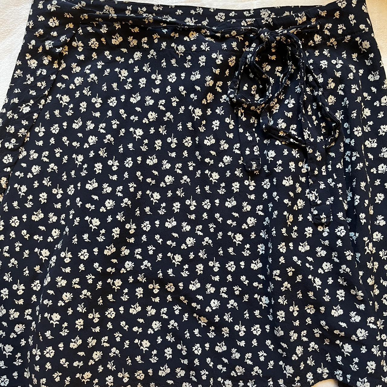 Brandy Melville Flower wrap skirt - Depop