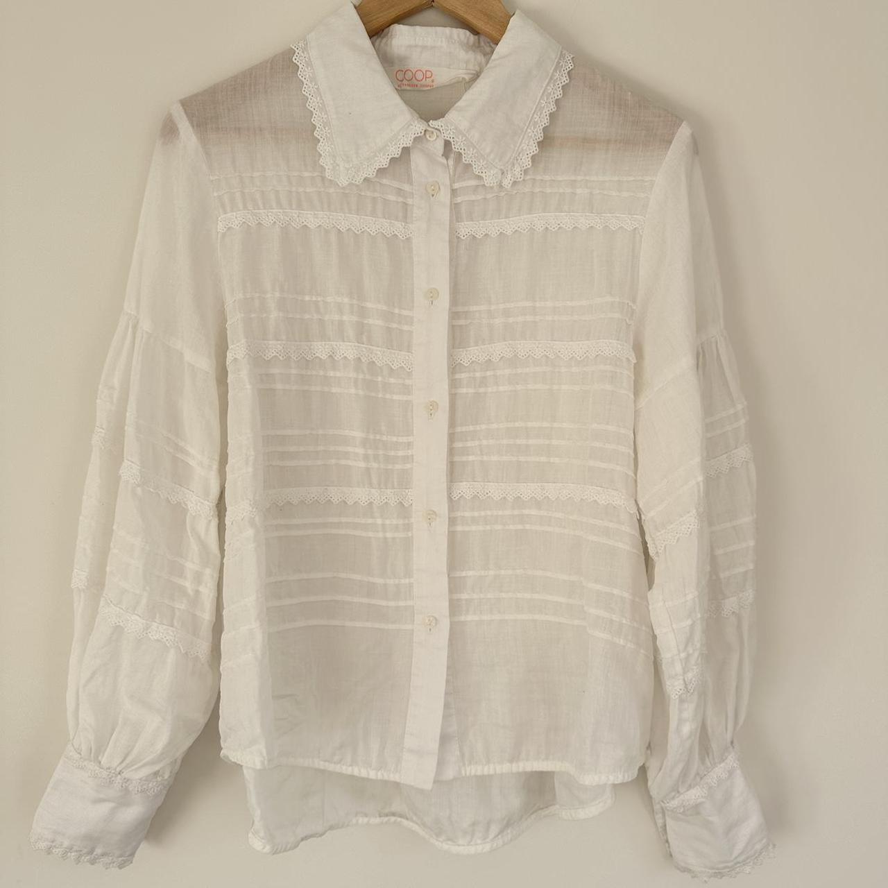 Coop by Trelise Cooper white shirt size Medium |... - Depop