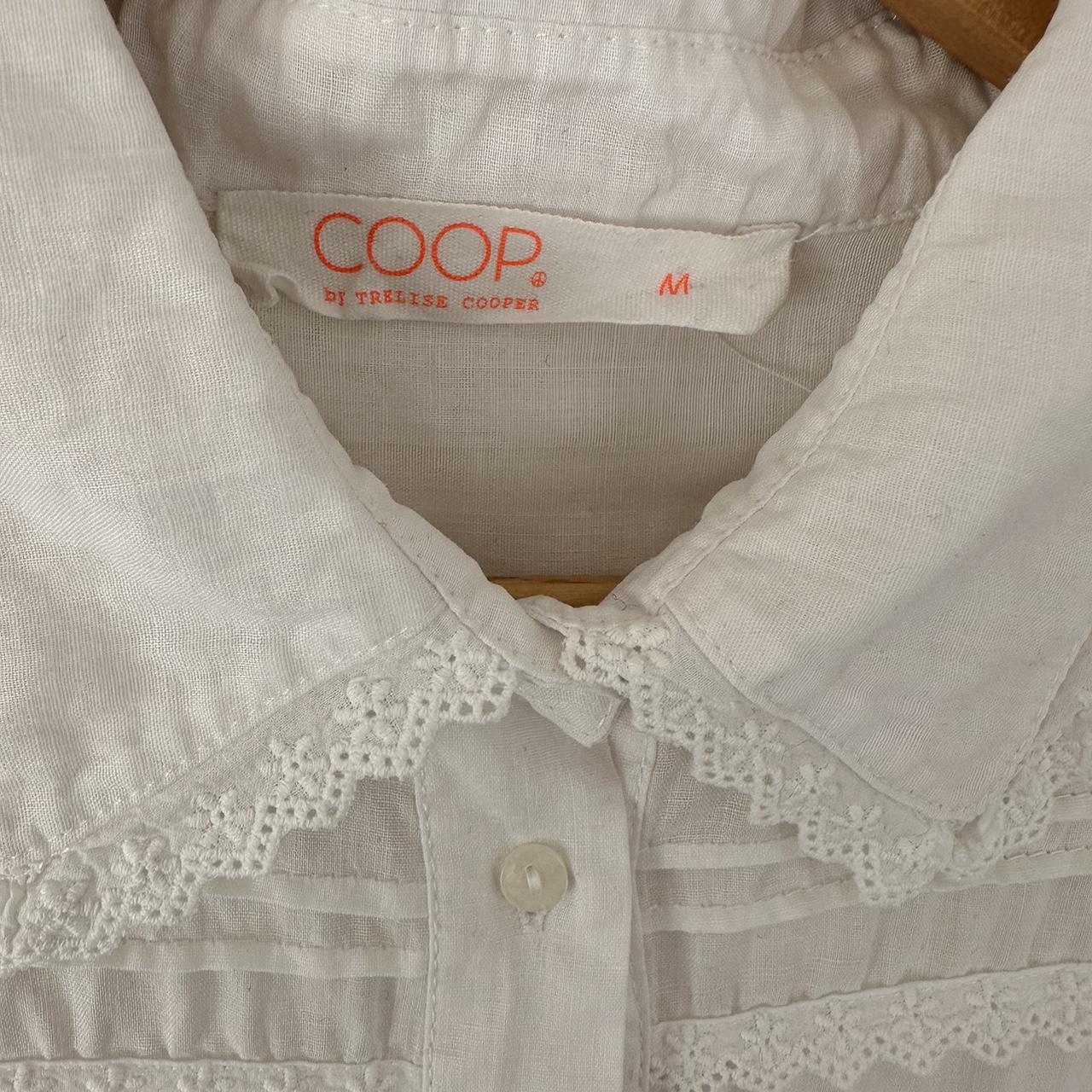 Coop by Trelise Cooper white shirt size Medium Depop