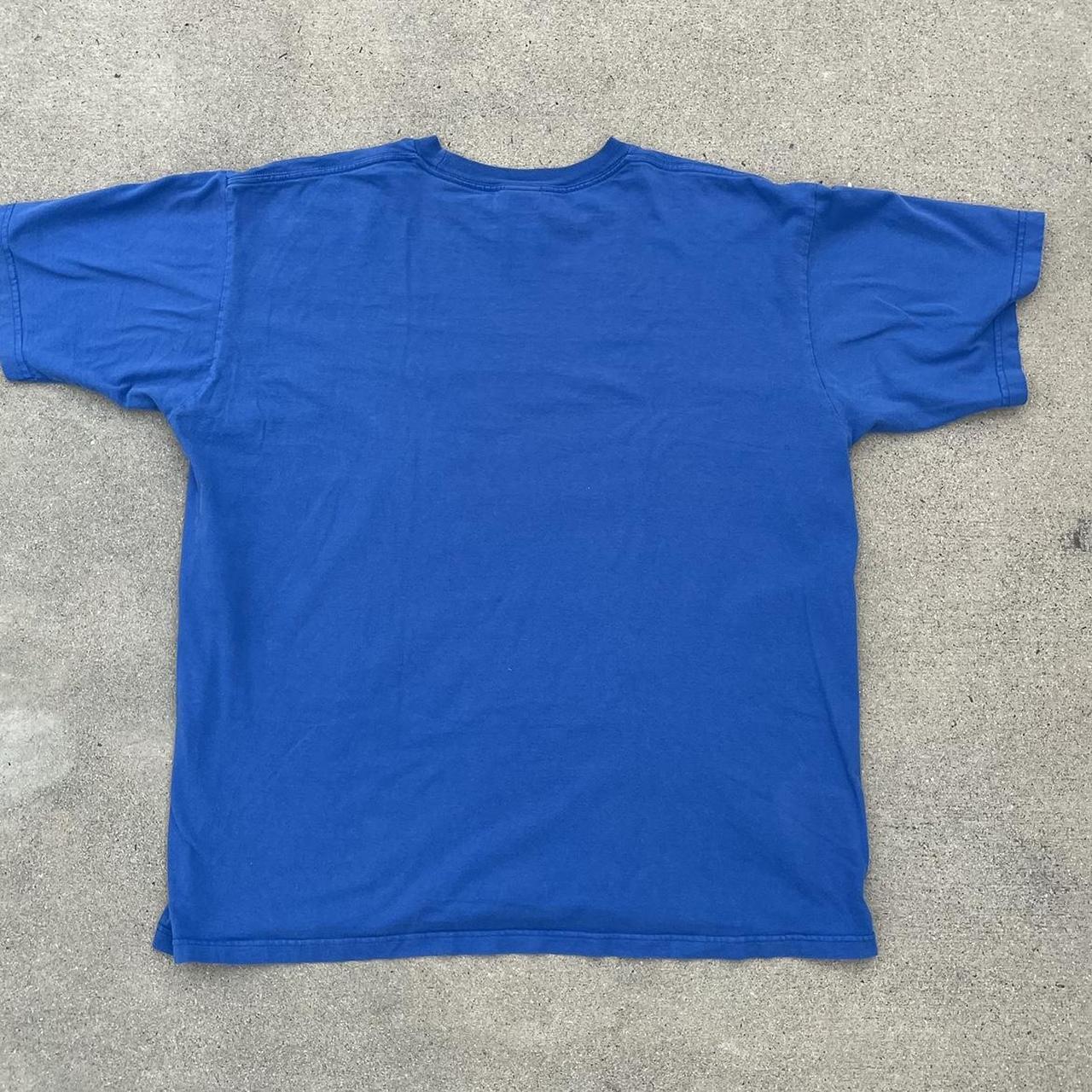 Blue North Face T-Shirt size Large - Depop