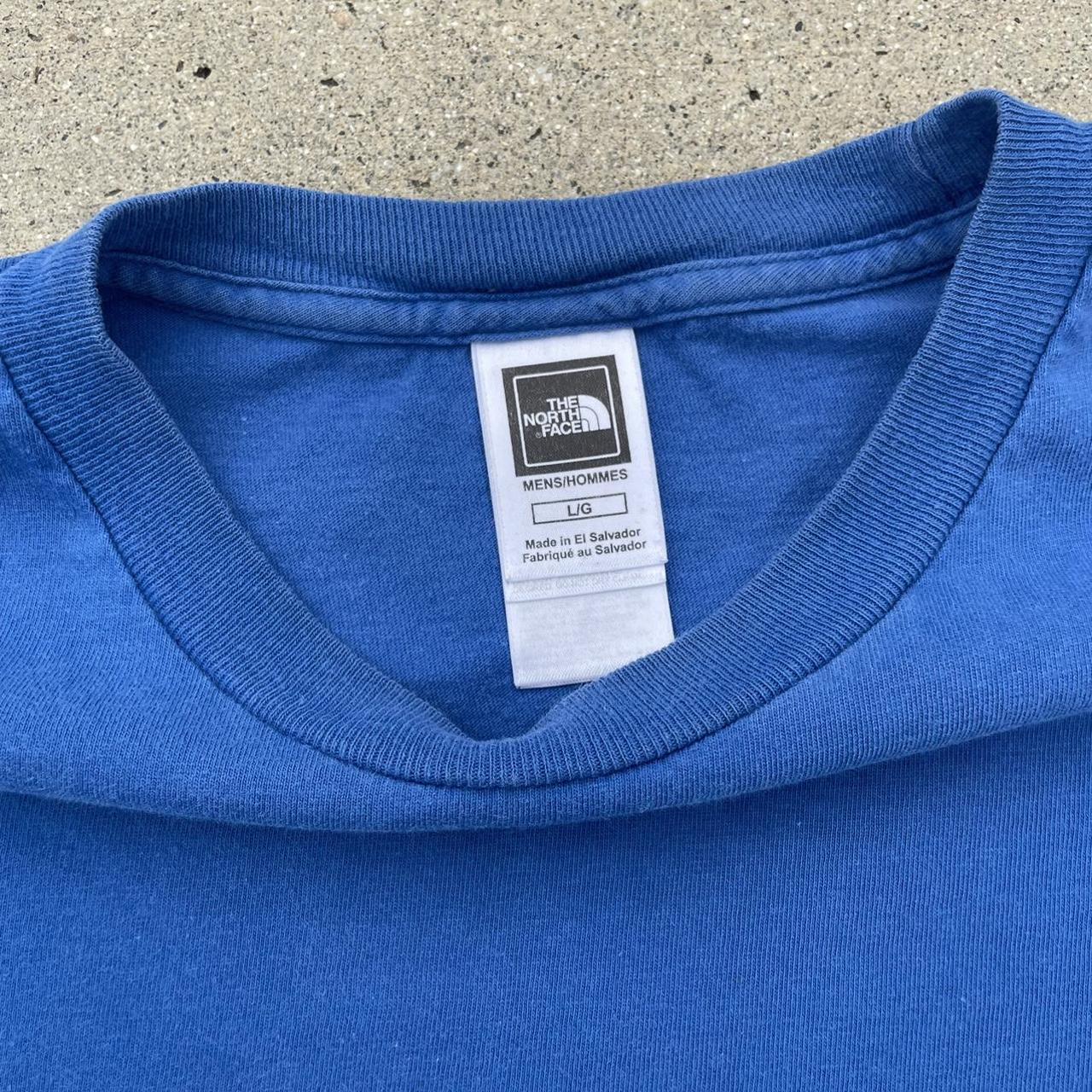 Blue North Face T-Shirt size Large - Depop