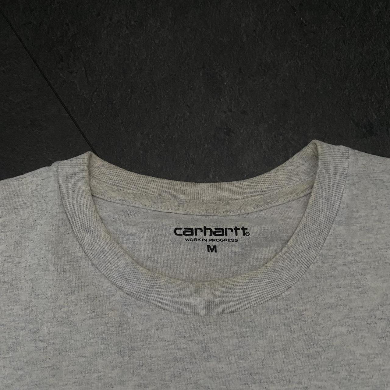 Carhartt WIP Spell It Out Tee in Grey Mal - Size... - Depop