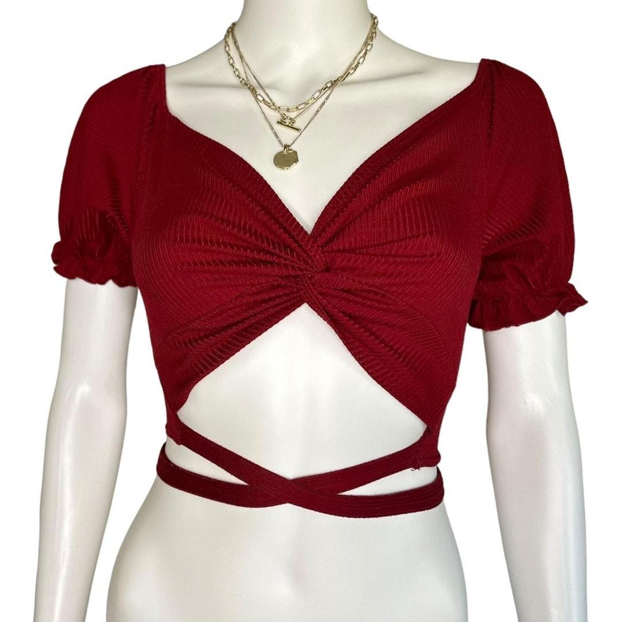 Source Unknown Women's Crop top - Red - L – Madra… - image 6