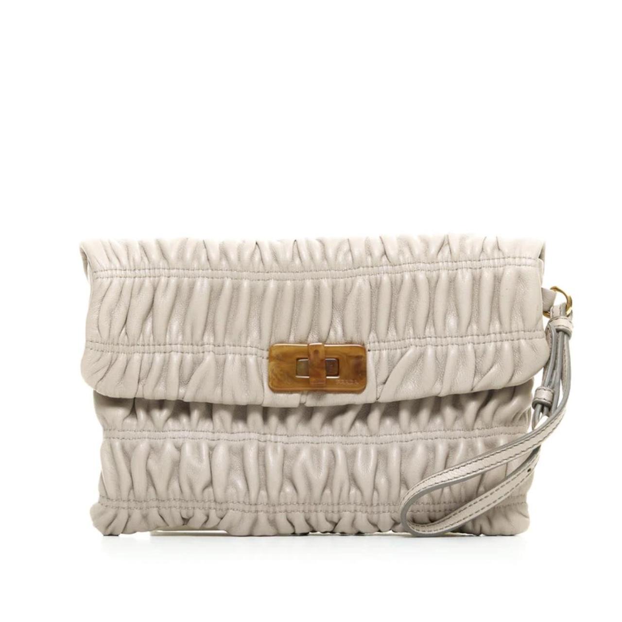 Prada nappa gaufre clutch sale