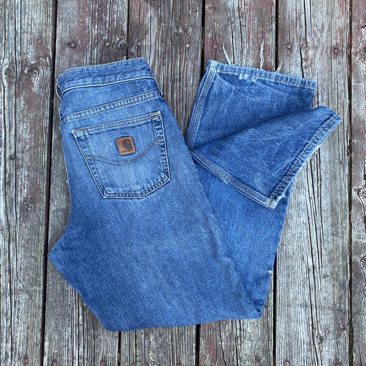 VINTAGE 90s straight leg carhartt jeans Size •... - Depop