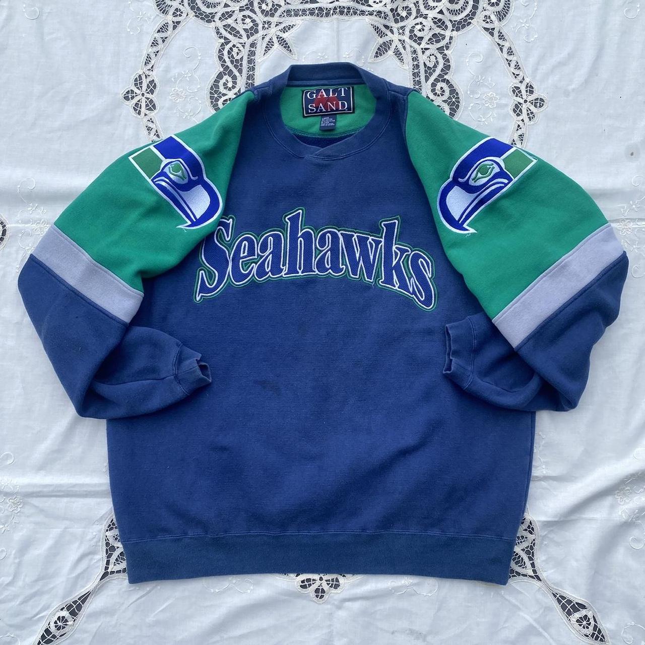 Vintage Seahawks crewneck Size • L fits like a... - Depop