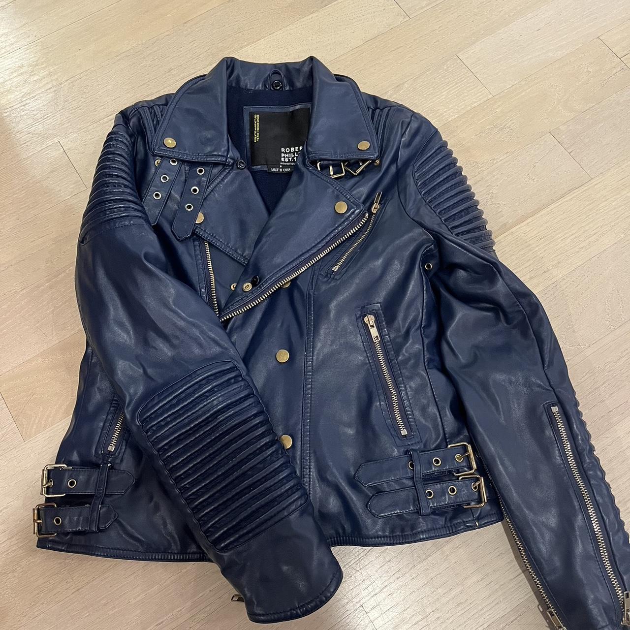 Robert phillipe sale leather jacket