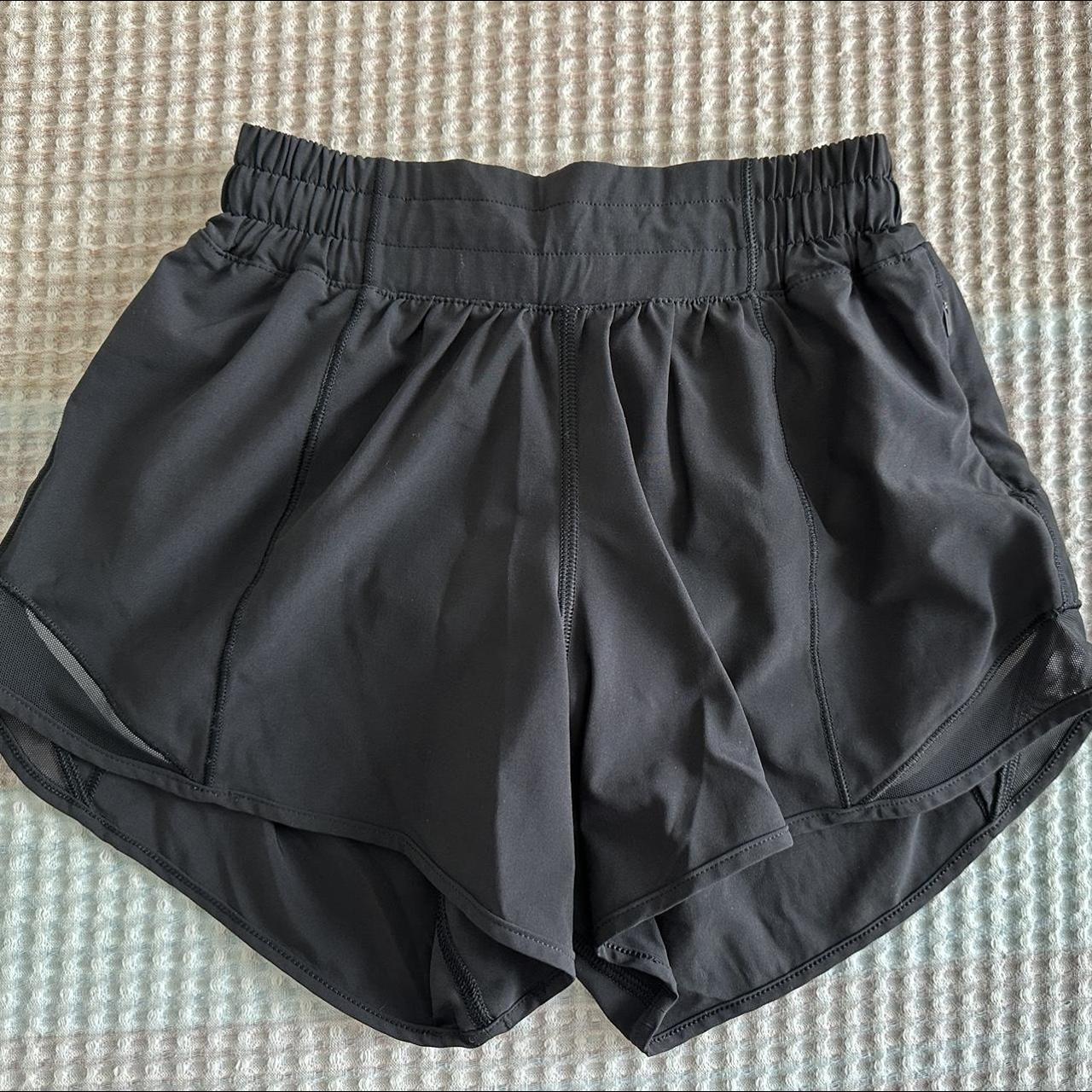 Black lululemon shorts size 2 tall Never worn 2.5 in... - Depop