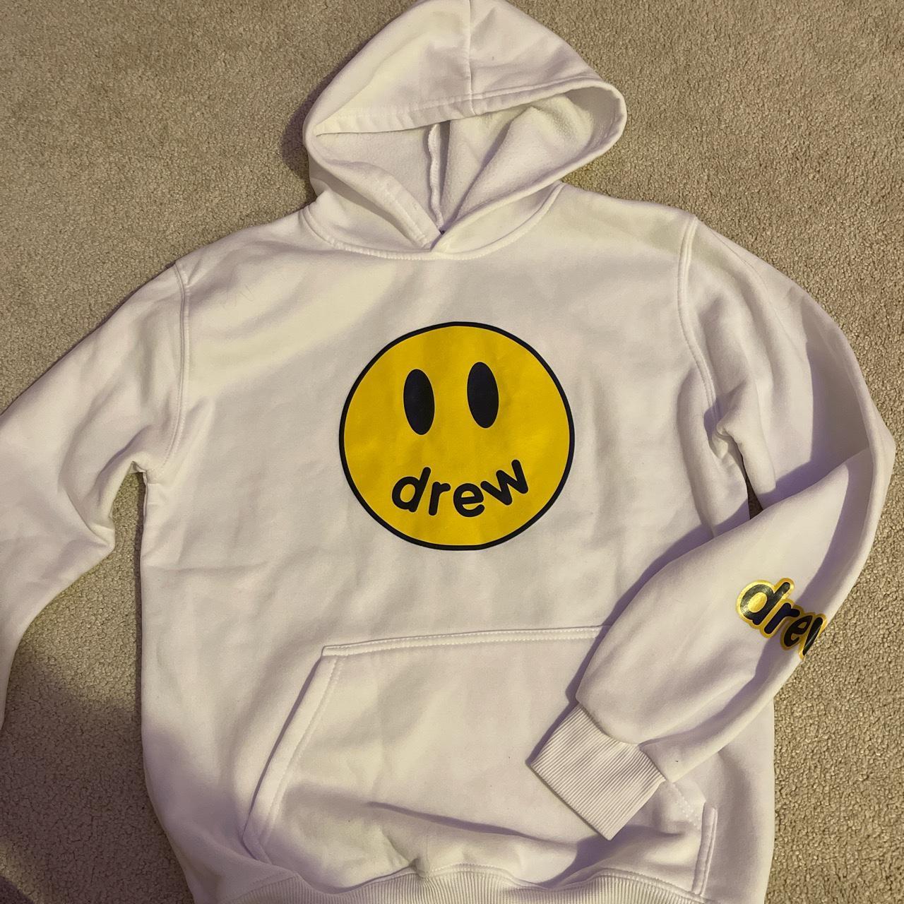 Drew hoodie White and yellow Xs Justin beiber - Depop