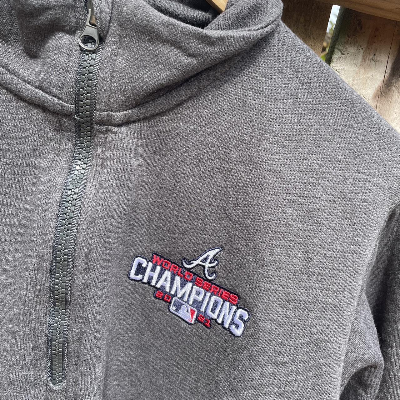 Atlanta Braves Antigua 2021 World Series Champions Long Sleeve