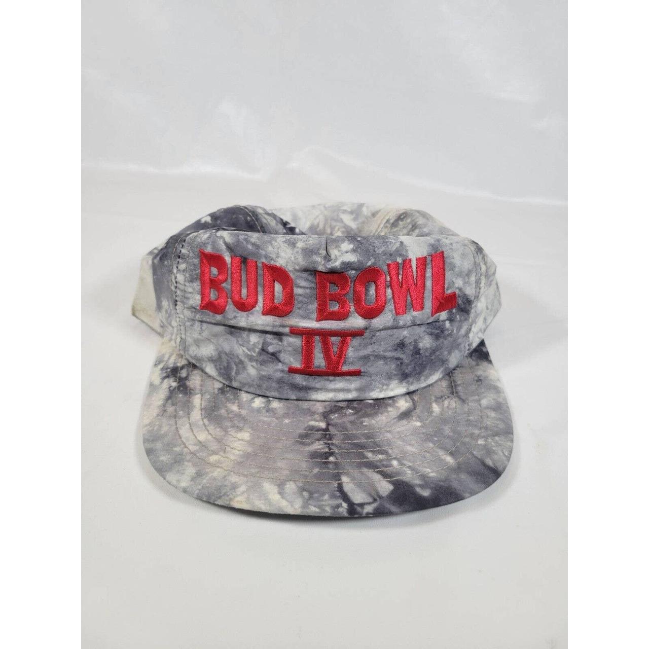 Vintage Bud Bowl IV Tie Dye Sports NFL Beer Promo Hat Cap Vtg