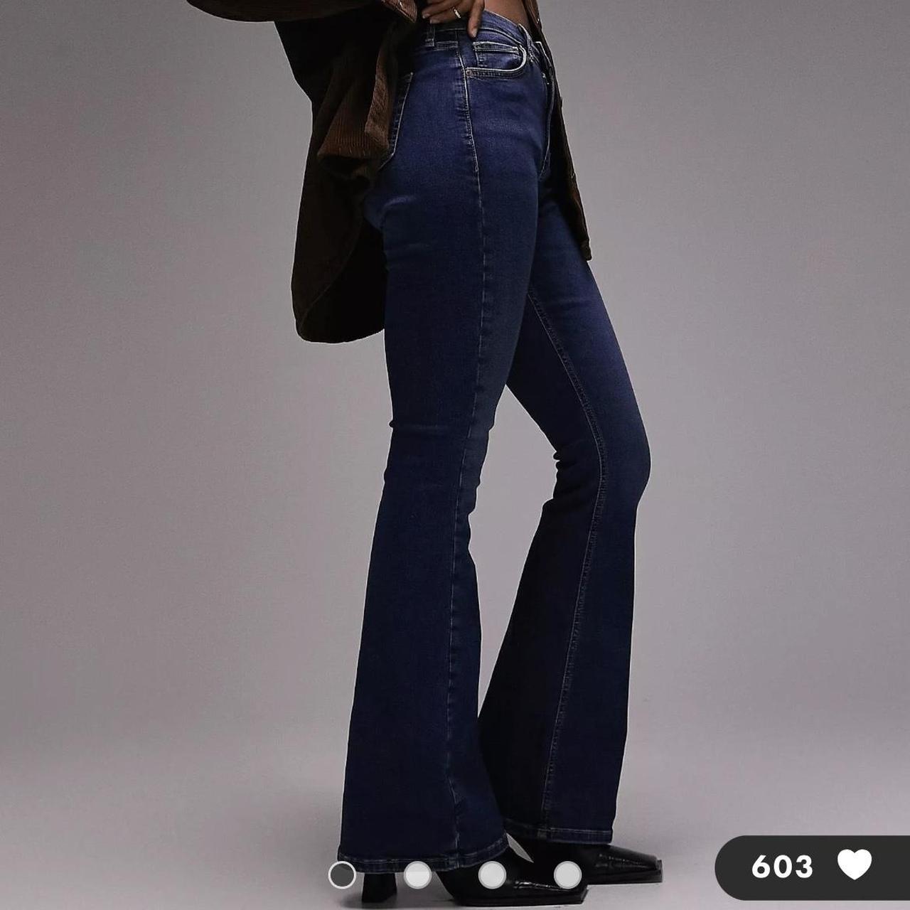 Topshop Hourglass Jamie flare jeans in rich