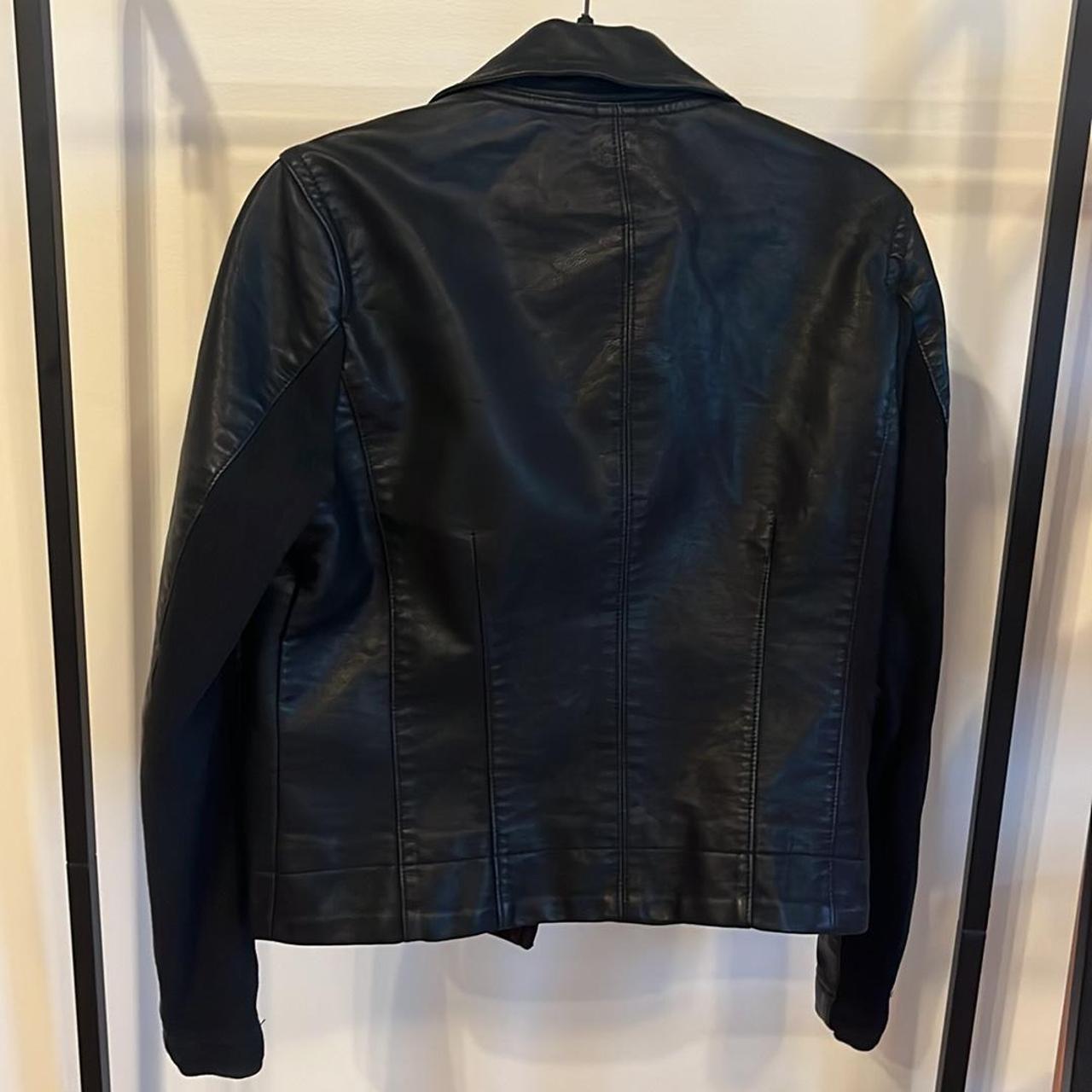 Blank NYC Women's Black and Silver Jacket | Depop