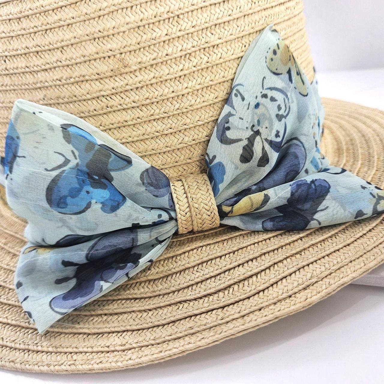 Source Unknown Women's Straw hats - Brown/Blue – … - image 8