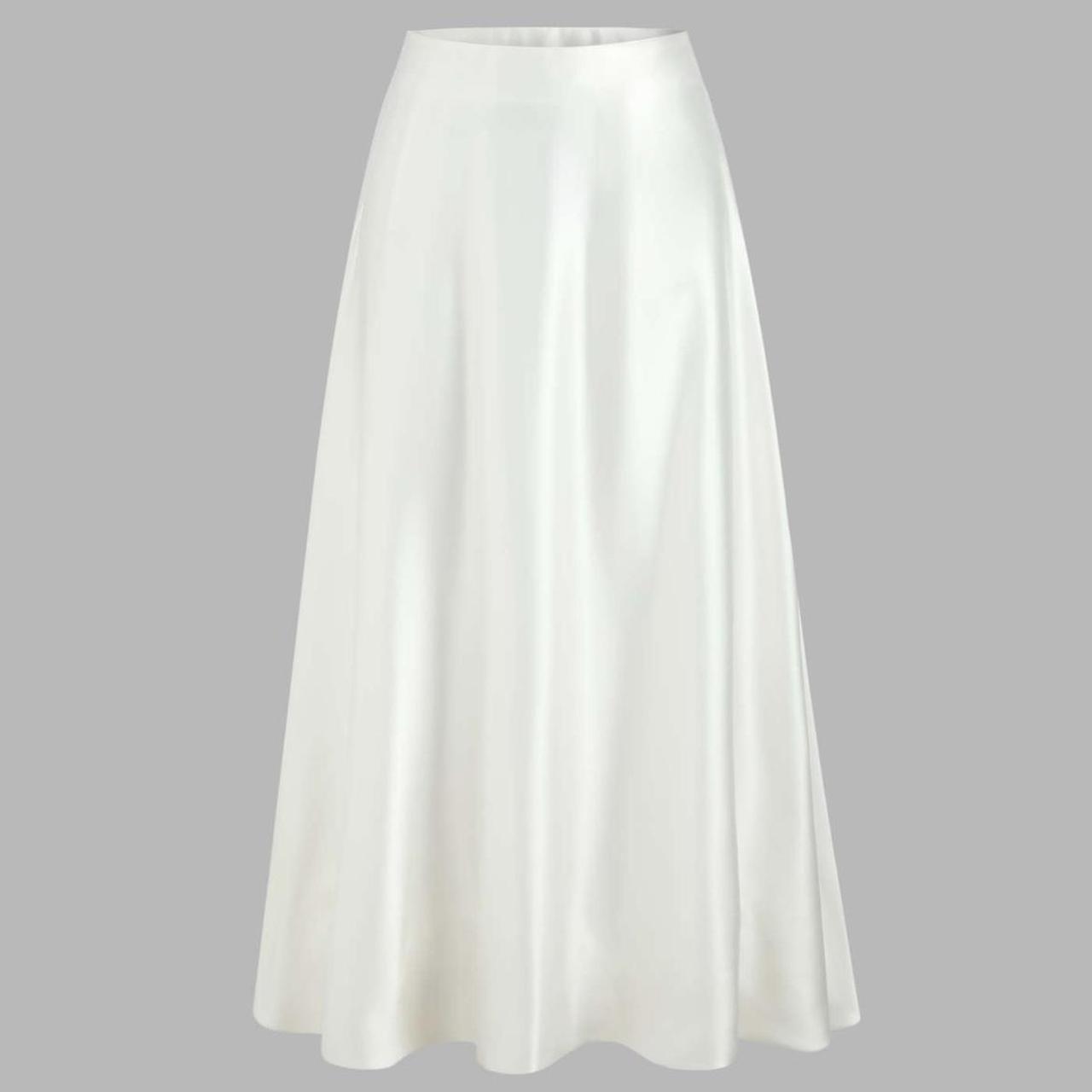 Cider Women's White Skirt Depop