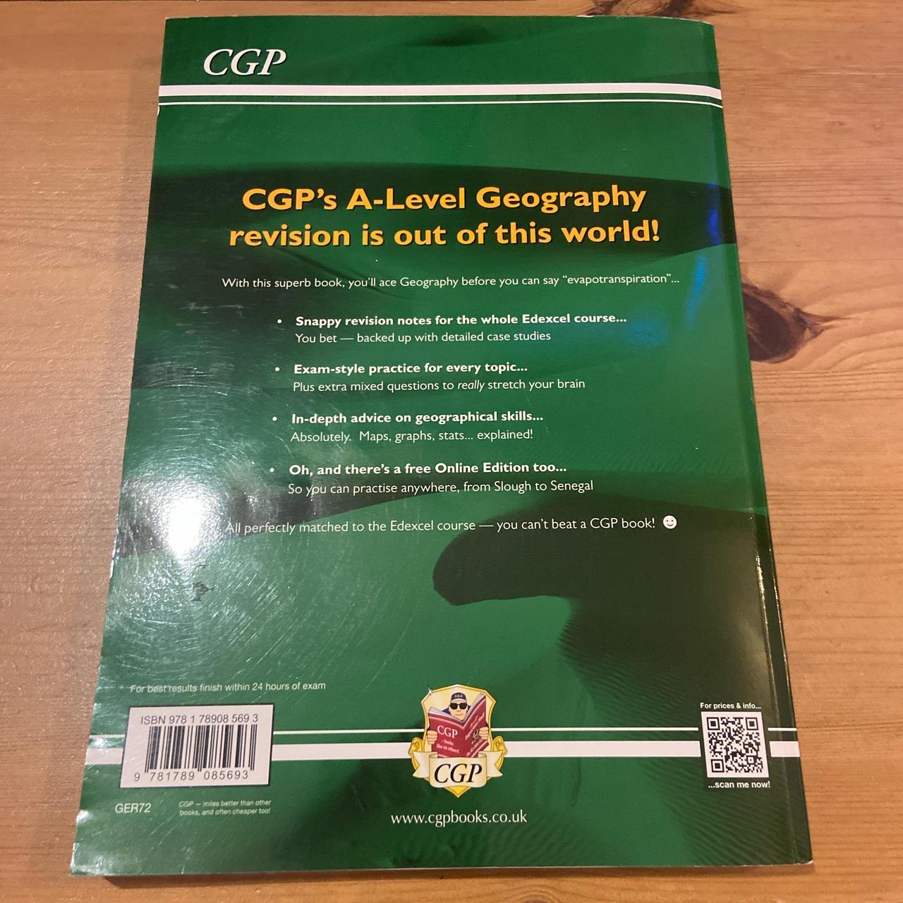 CGP Alevel geography edexcel revision book ISBN... Depop