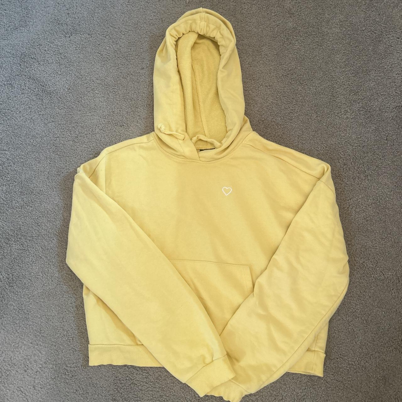 Topshop yellow sales heart hoodie