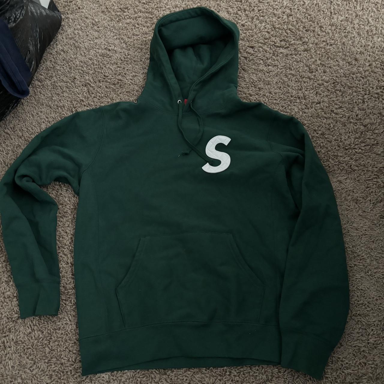 Supreme dark best sale green hoodie