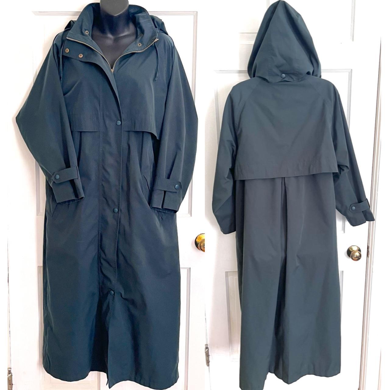Vintage LL Bean ohj60 Coat Women XL Trench Wool Lined Jacket