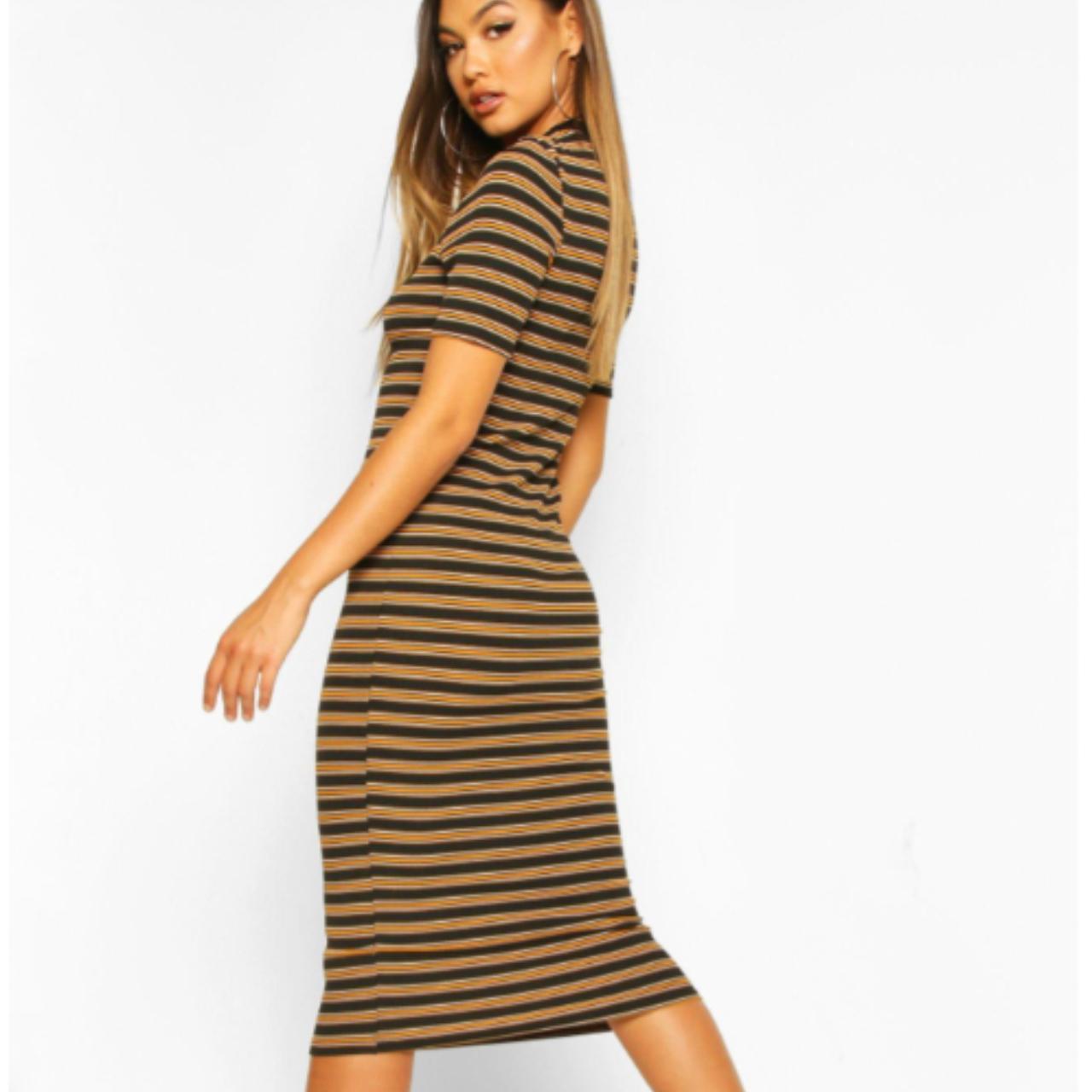 Stripe hot sale rib dress