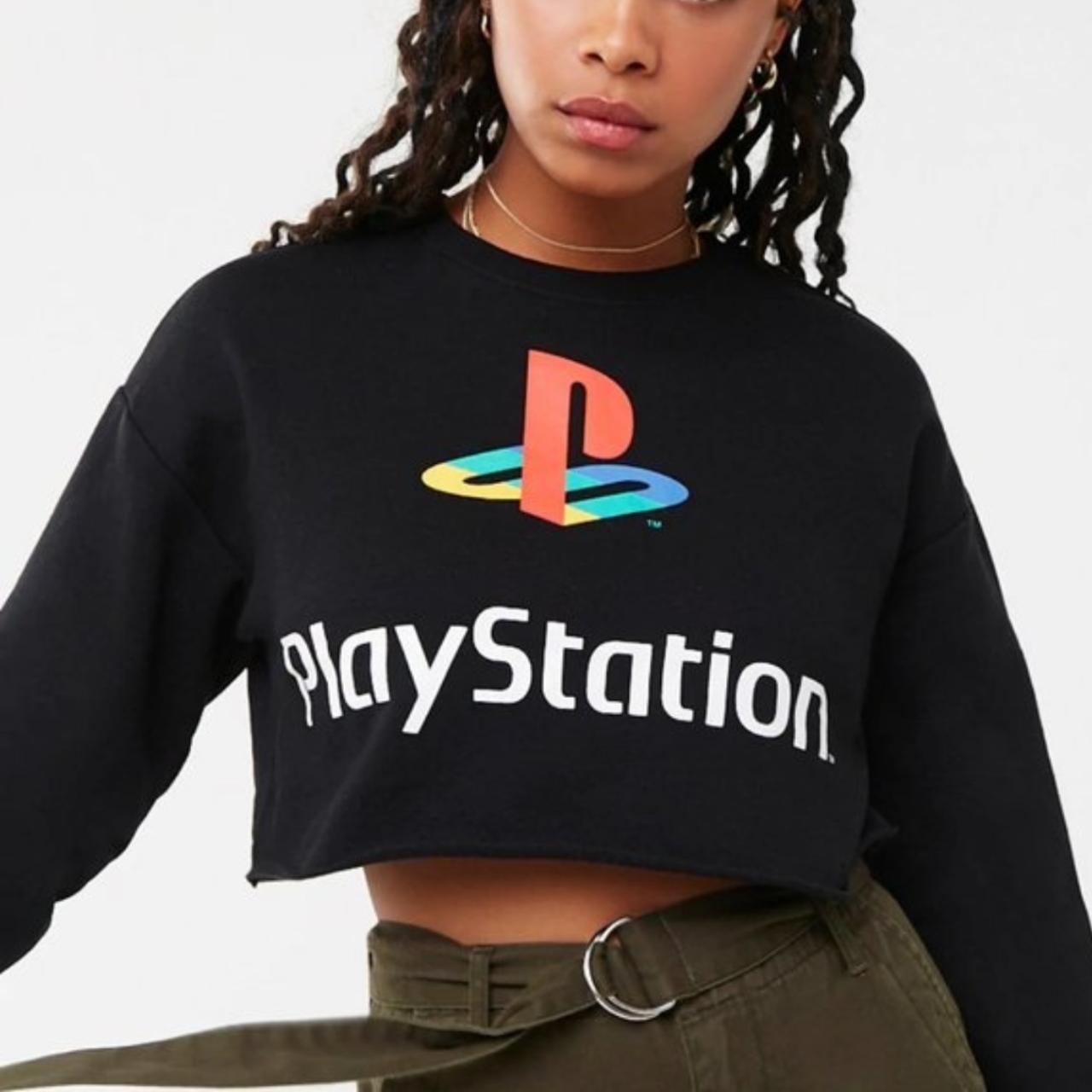 F21 Playstation Graphic Cropped Sweatshirt. Super