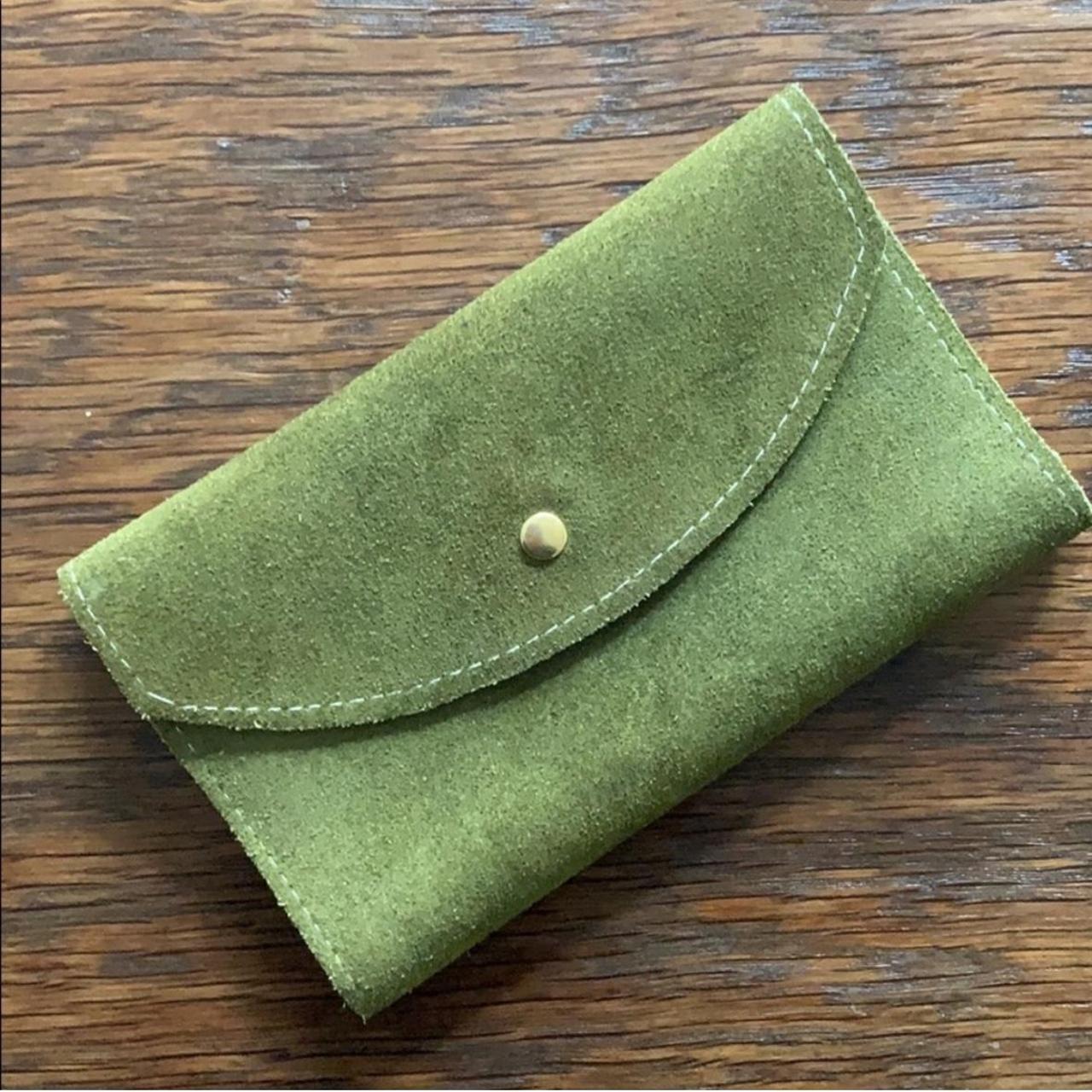 Olive Women's Khaki Wallet-purses | Depop