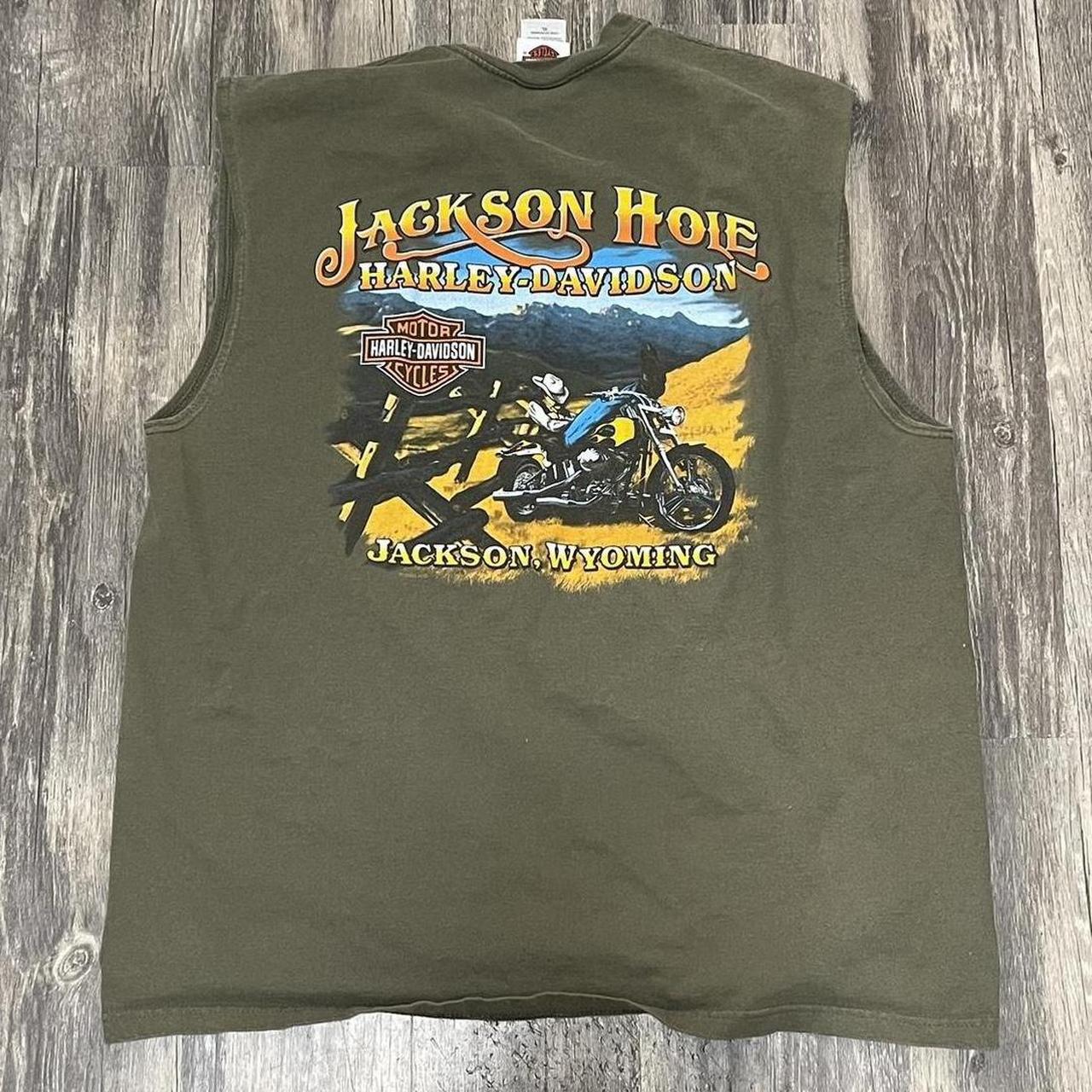 Harley Davidson graphic from Jackson Wyoming extra... - Depop