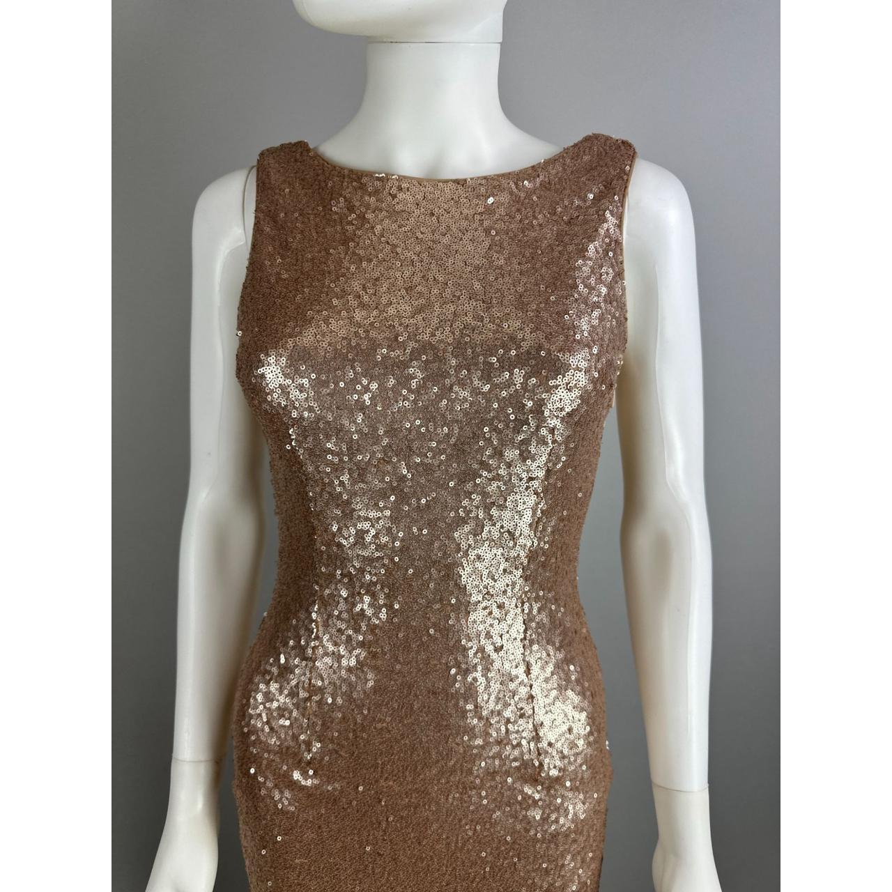 Lulus Slink outlet and Wink Matte Rose Gold Sequin Dress