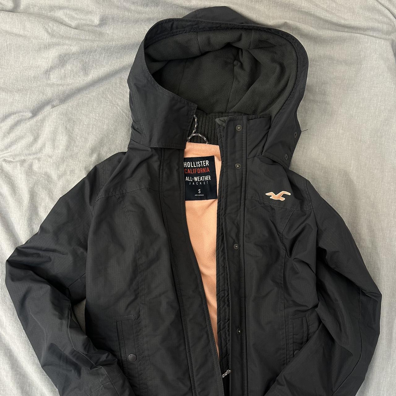 Hollister All-weather Jacket (Grey) Zipper, fleece | Depop