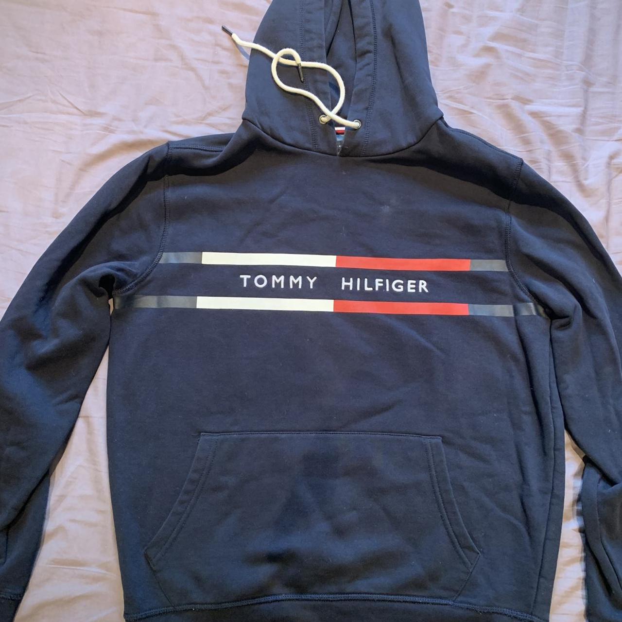 Navy Tommy Hilfiger Hoodie. Only worn a few times.... - Depop