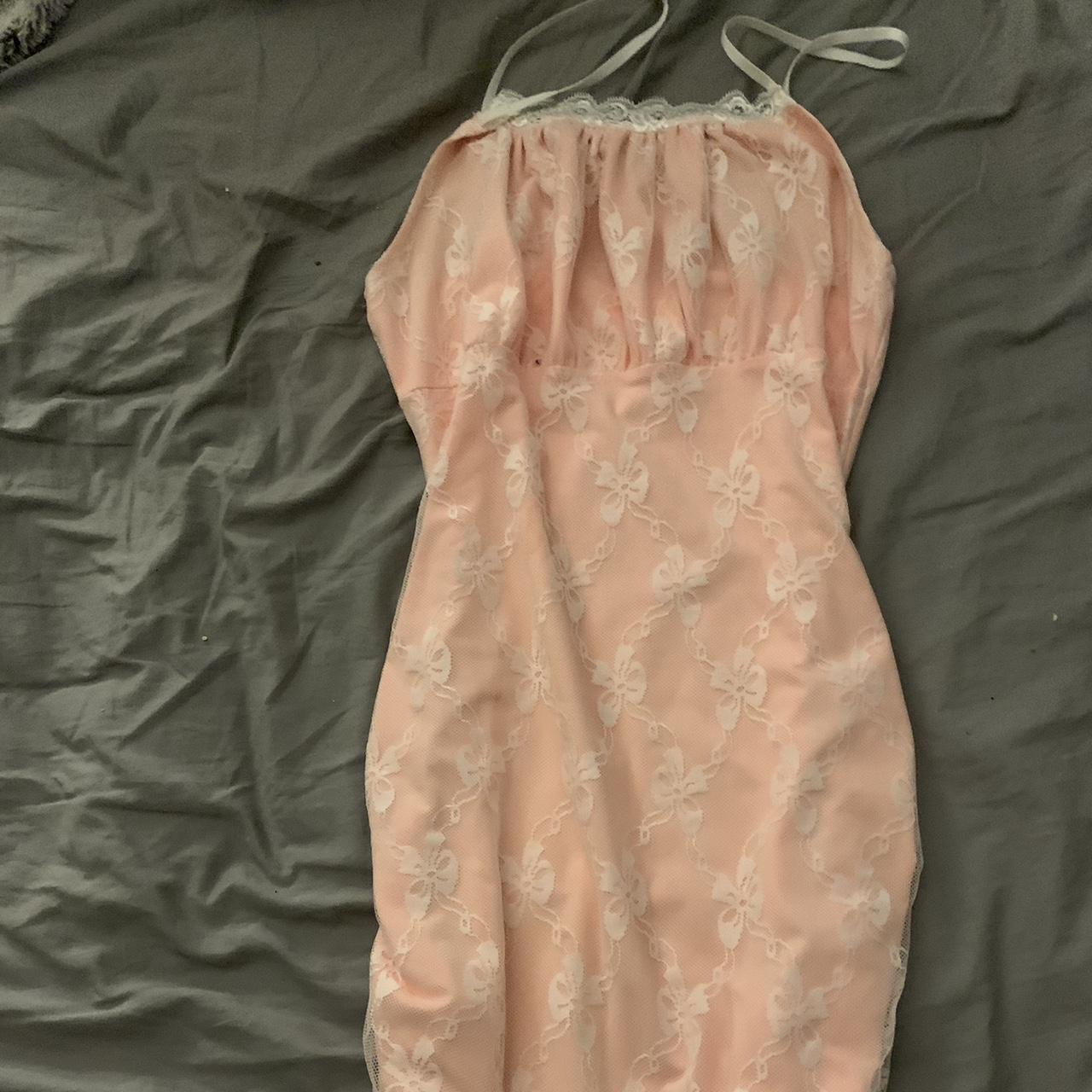 Pink vintage coquette dress - Depop