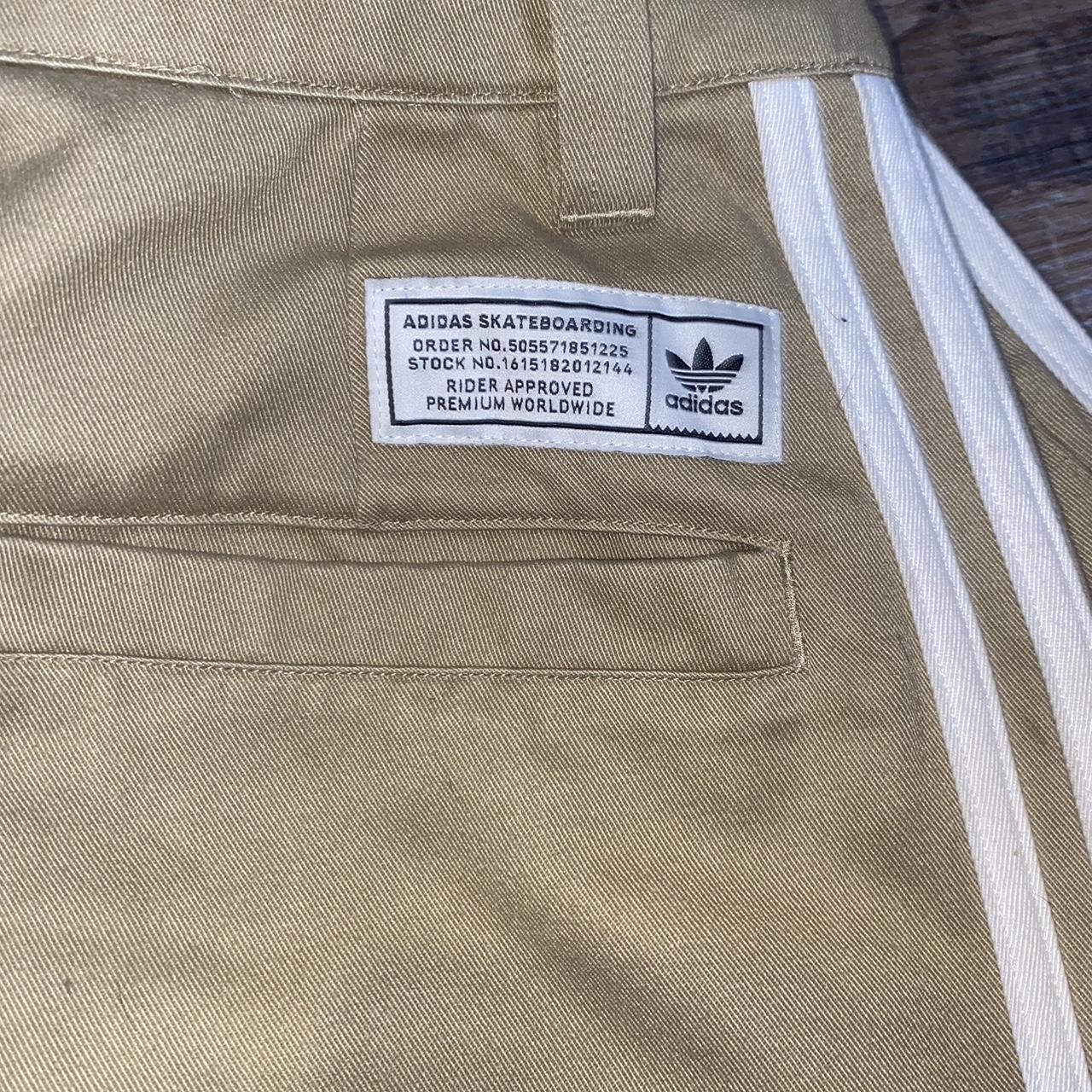 Adidas Skateboarding Striped Chino Khaki Pants Depop