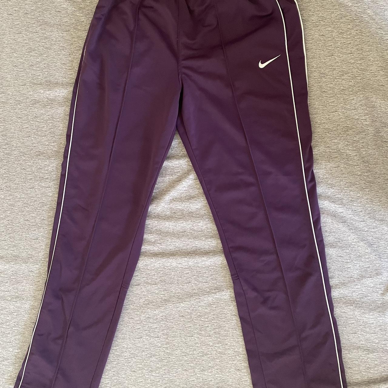 women's large purple nike track pants #vintage - Depop