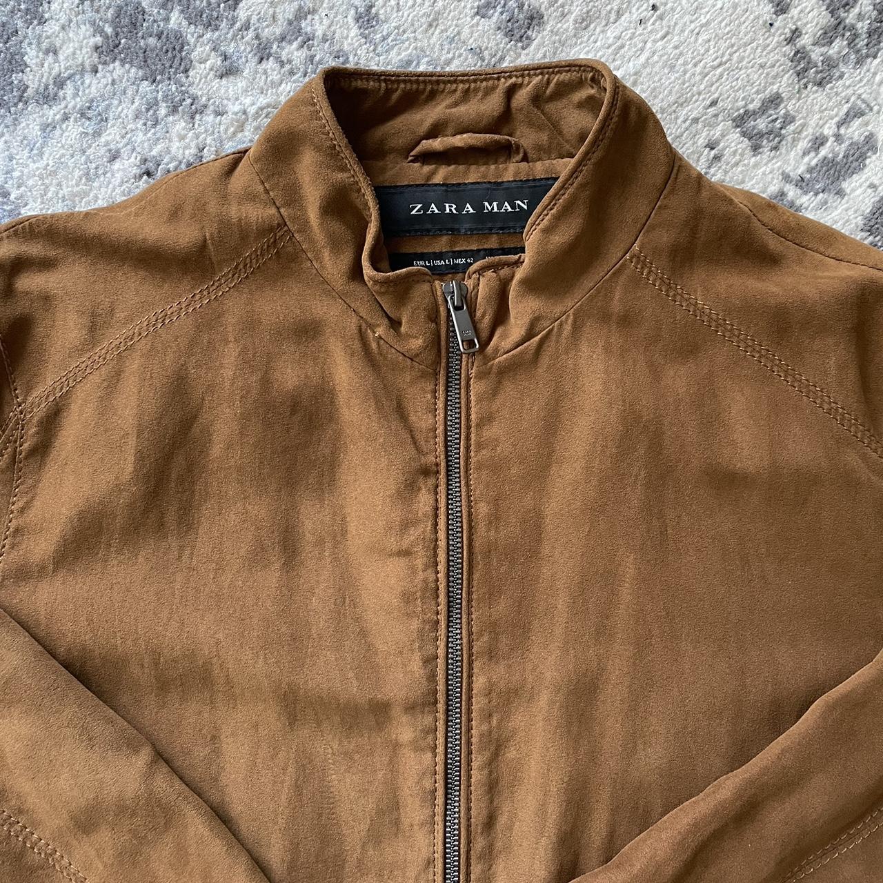 “ZARA” suede caramel Jacket , •Size: Large fits like...