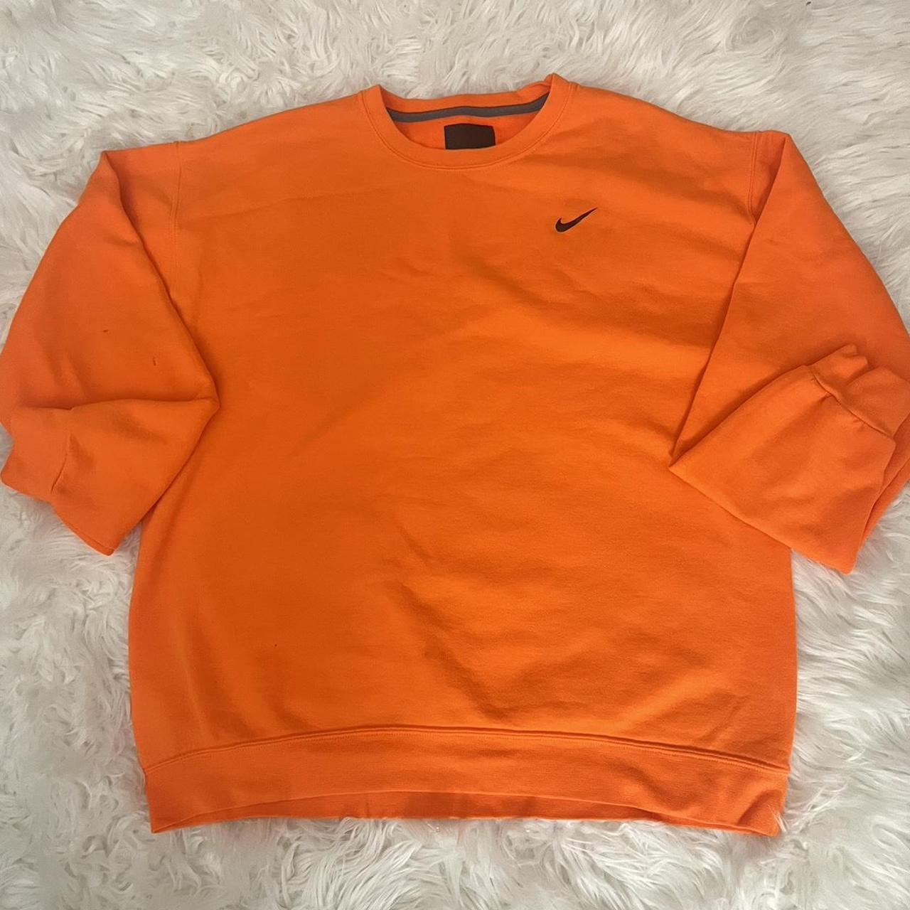 orange nike crewneck size M negotiable price Depop