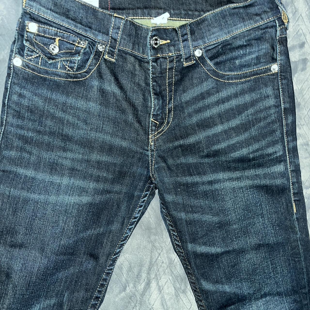 Dark blue true religion jeans size 31 relaxed... - Depop