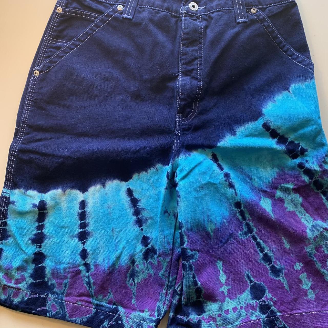 90-s-tie-dye-denim-shorts-34-depop