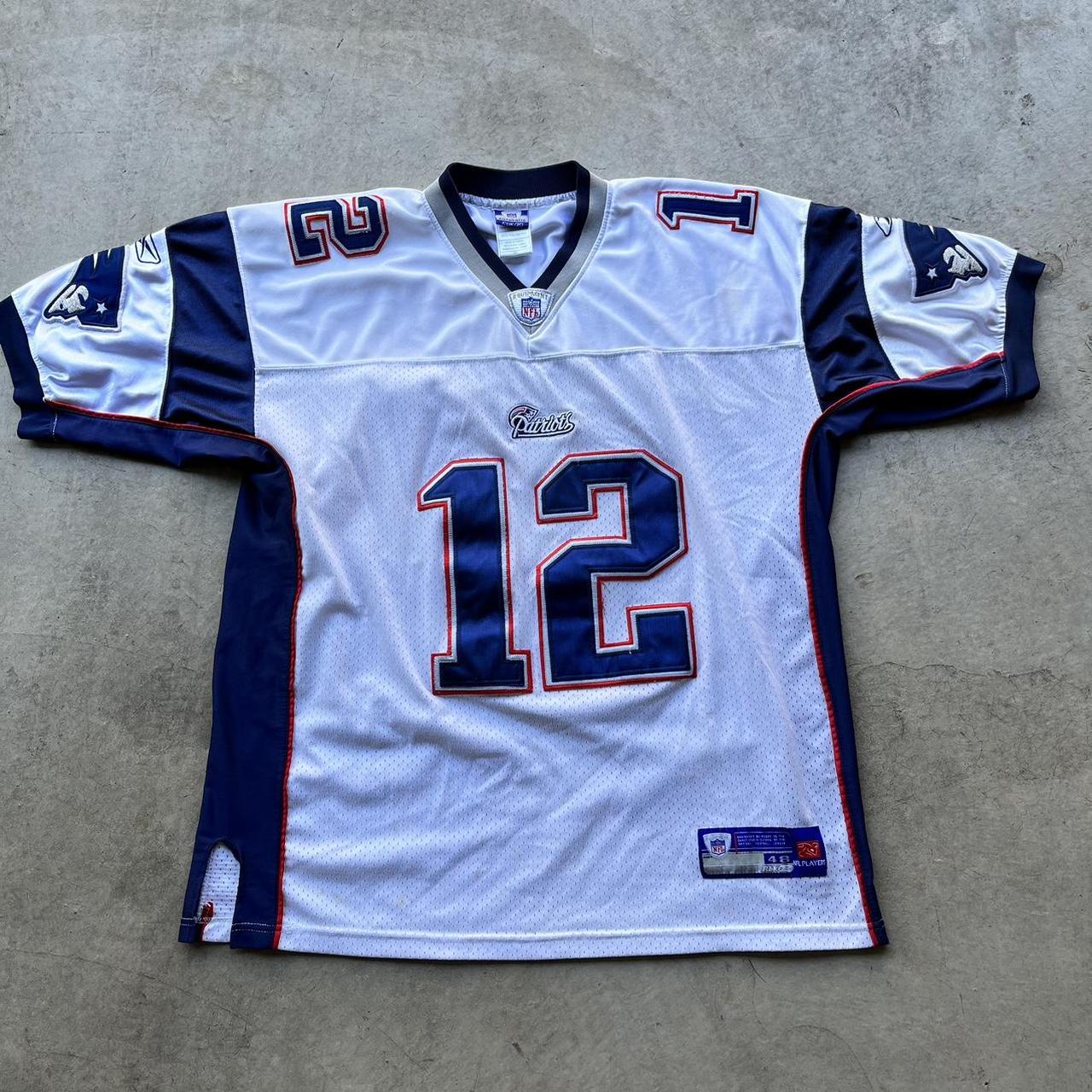 Vintage yk2 Tom Brady Patriot Jersey Reebok x NFL - Depop