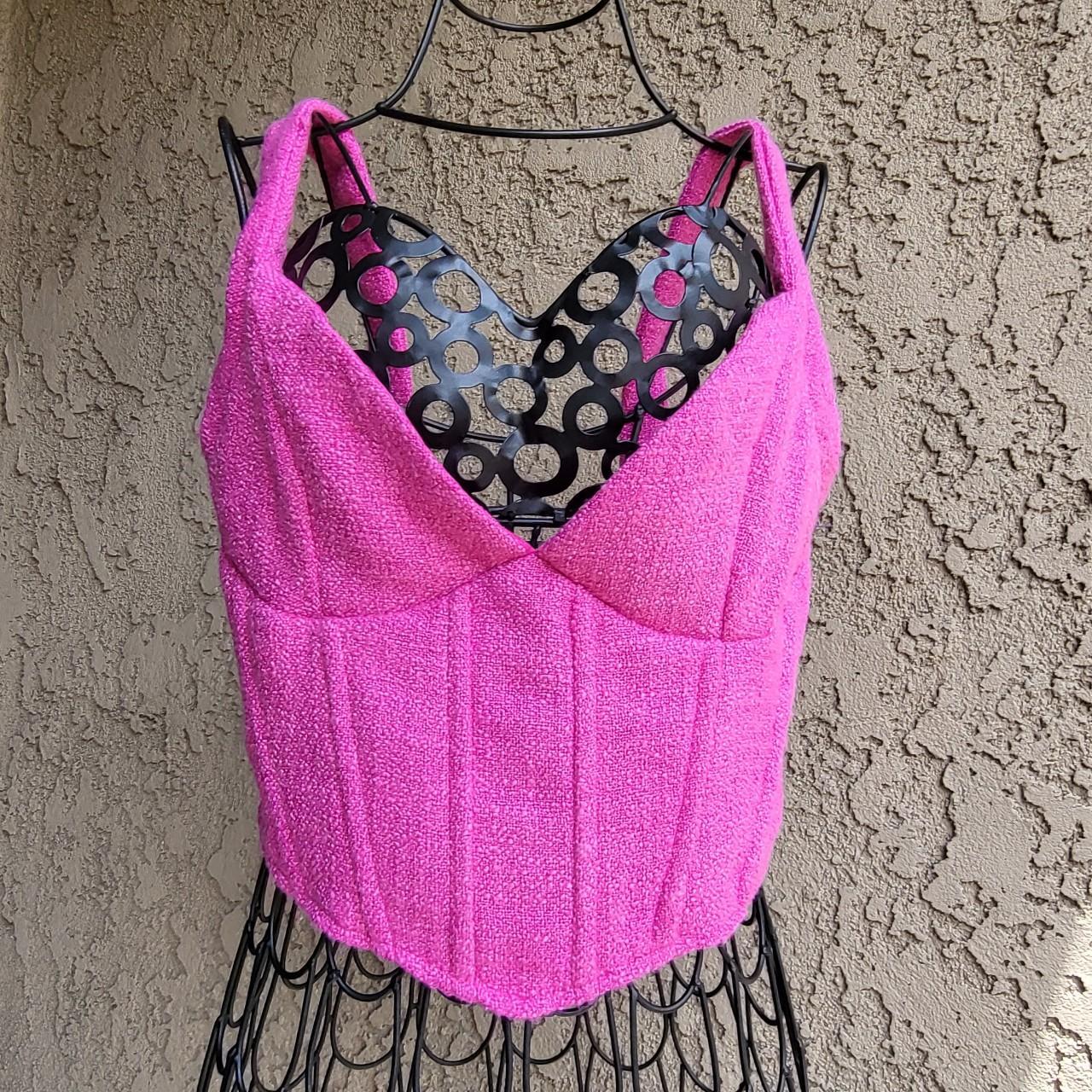 Fashion Nova Women's Pink Corset | Depop