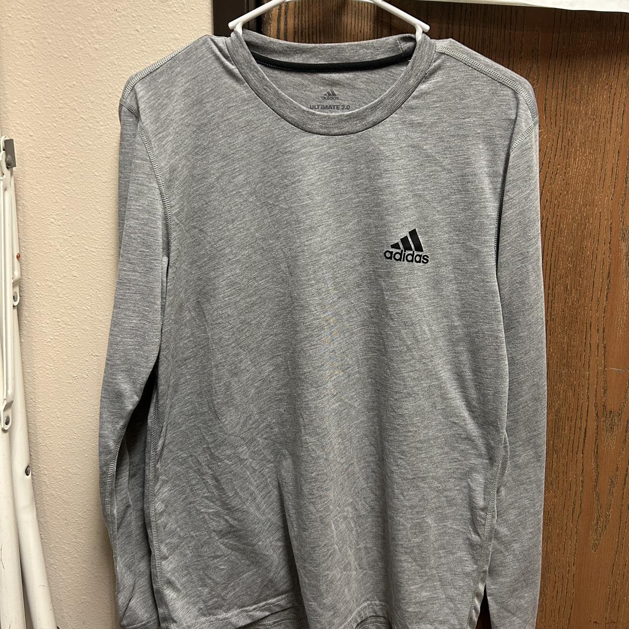 Adidas Men's Grey T-shirt | Depop