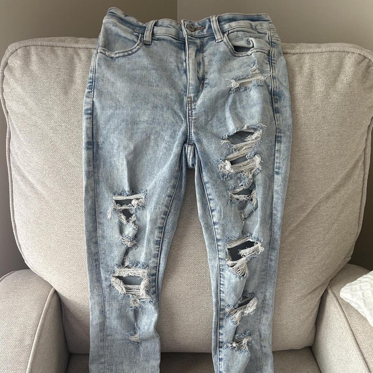 American Eagle next level stretch skinny jeans w... - Depop