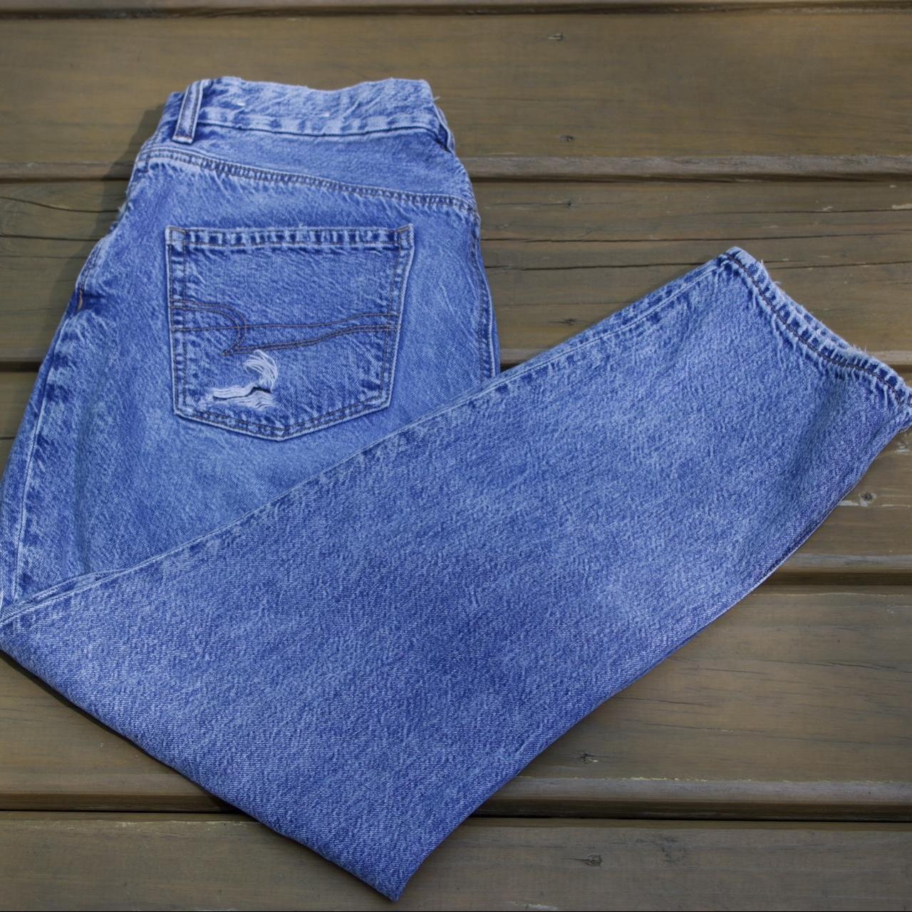 American Eagle Outfitters Women's Navy Jeans Depop