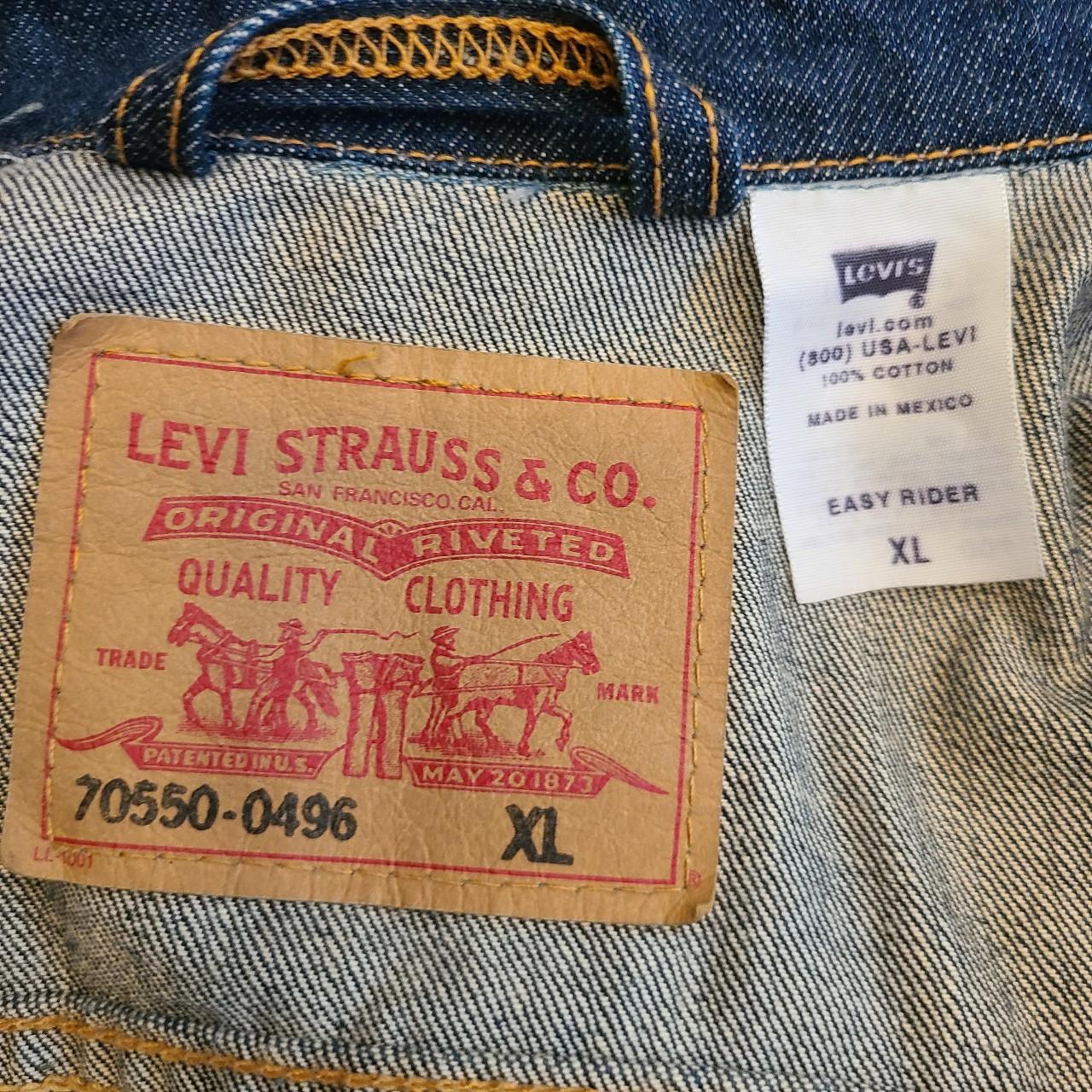 Mens Levi's easy rider denim jacket, size XL Dark... - Depop