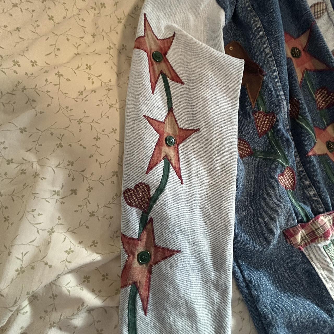 Women's Jacket - Multi/Blue - L – Patchwork denim… - image 3