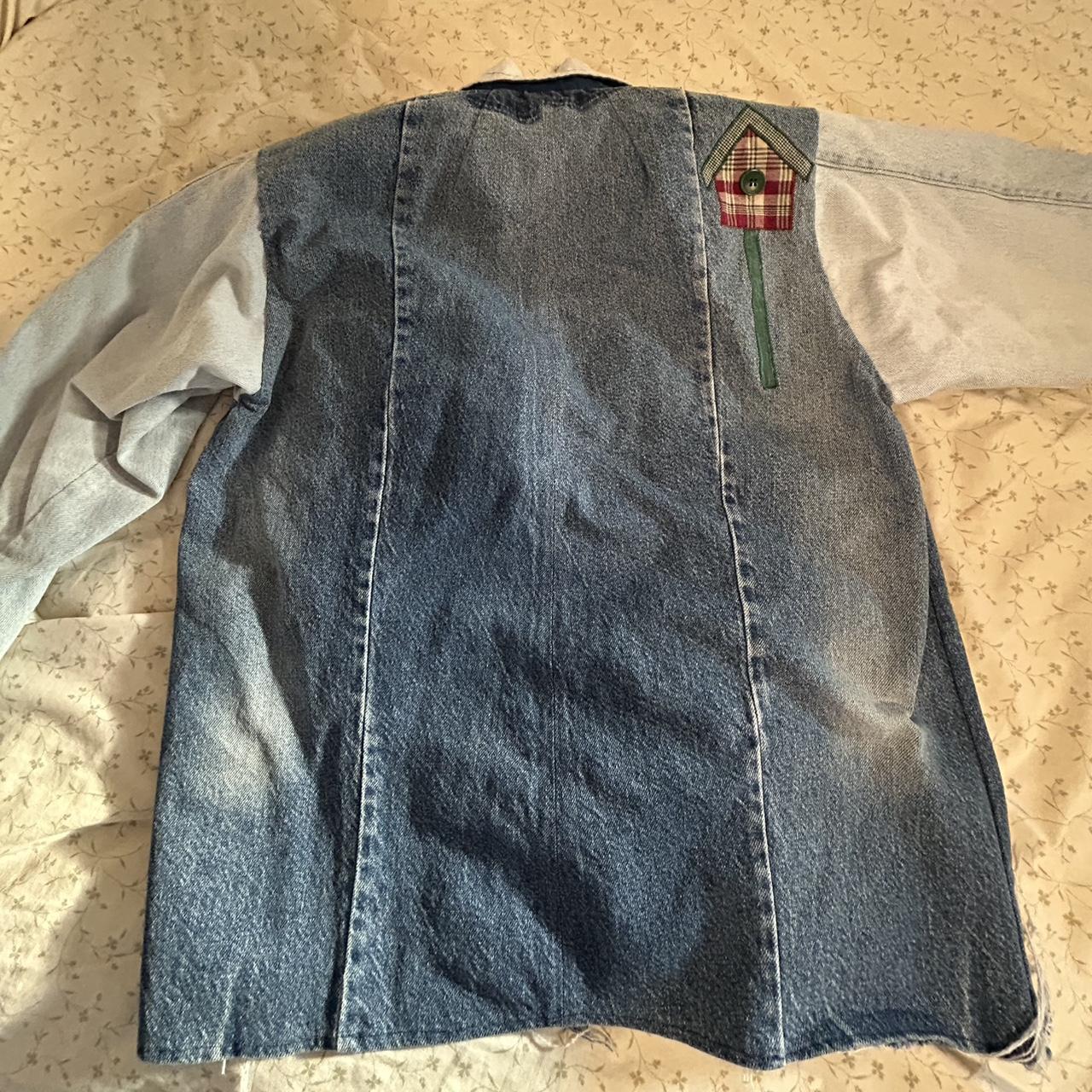 Women's Jacket - Multi/Blue - L – Patchwork denim… - image 5